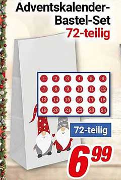 Adventskalender-Bastel-Set 72-teilig
