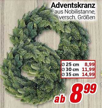 Adventskranz aus Nobilistanne, versch. Größen