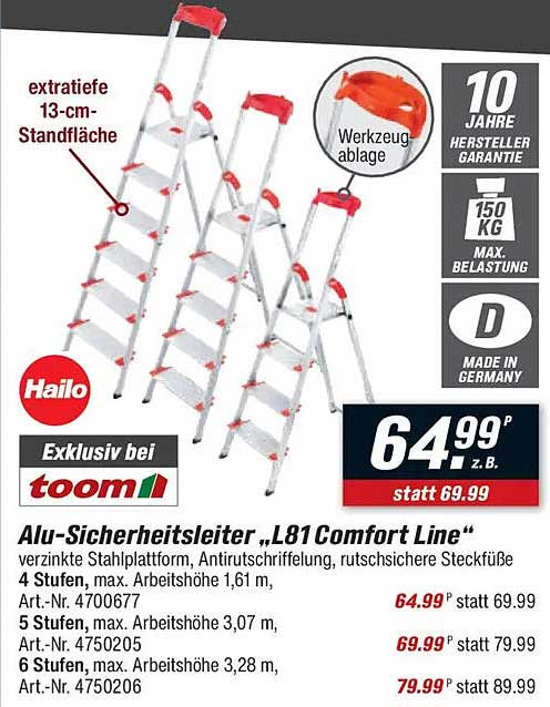 Alu-Sicherheitsleiter „L81 Comfort Line“