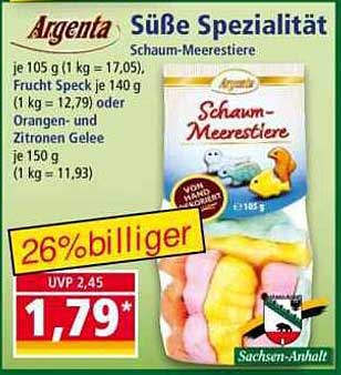 Argenta Süße Spezialität Schaum-Meerestiere