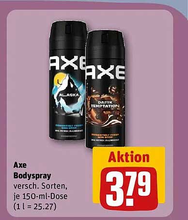 Axe Bodyspray - Verschiedene Sorten, je 150-ml-Dose