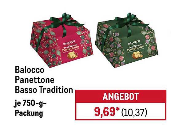 Balocco Panettone Basso Tradition je 750-g-Packung