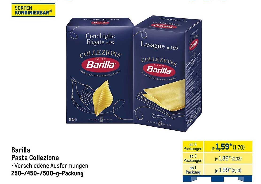 Barilla Pasta Collezione - Verschiedene Ausformungen 250-/450-/500-g-Packung