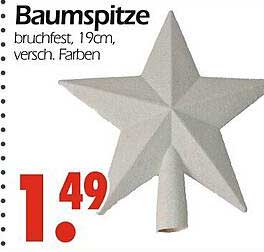 Baumspitze bruchfest, 19cm, verschiedene Farben