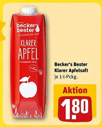 Becker's Bester Klarer Apfelsaft 1-l-Packung