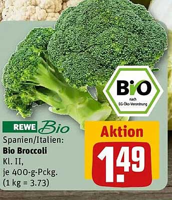 Bio Broccoli Kl. II – Frisch vom REWE Kaufpark
