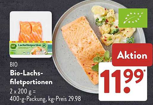 Bio-Lachsfiletportionen 2 x 200 g