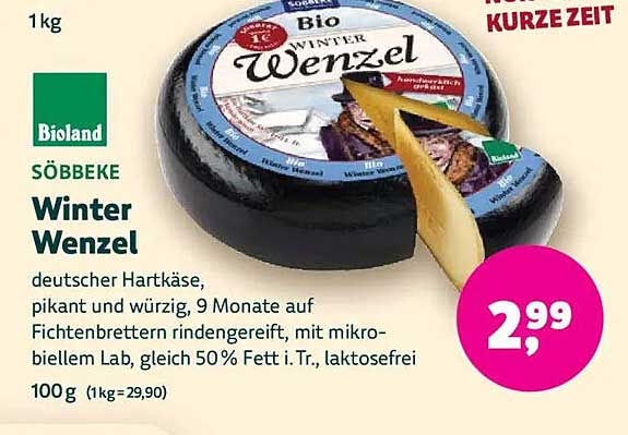 Bio Winter Wenzel Hartkäse - 100 g