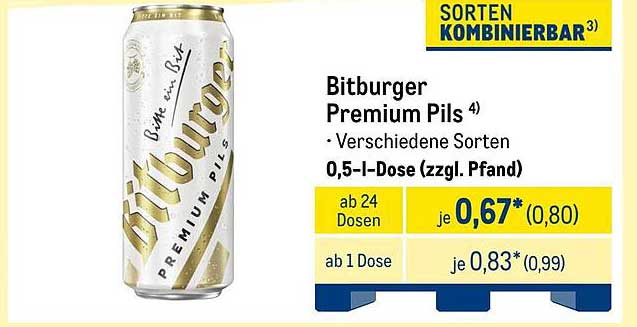 Bitburger Premium Pils – Verschiedene Sorten