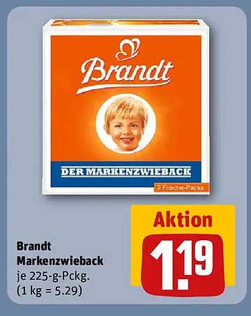 Brandt Markenzwieback 225-g-Packung