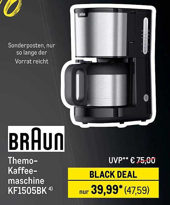 Braun Thermo-Kaffeemaschine KF1505BK – BLACK DEAL