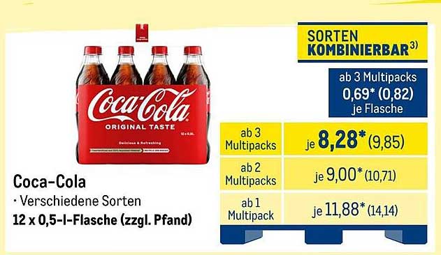Coca-Cola 12 x 0,5-l-Flasche (zzgl. Pfand)