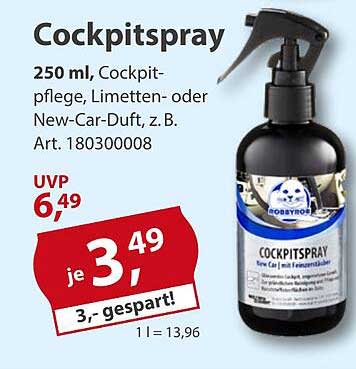 Cockpitspray 250 ml – Für ein strahlendes Auto-Innenleben