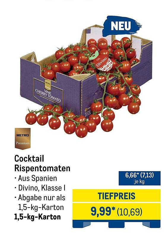 Cocktail Rispetomaten 1,5-kg-Karton