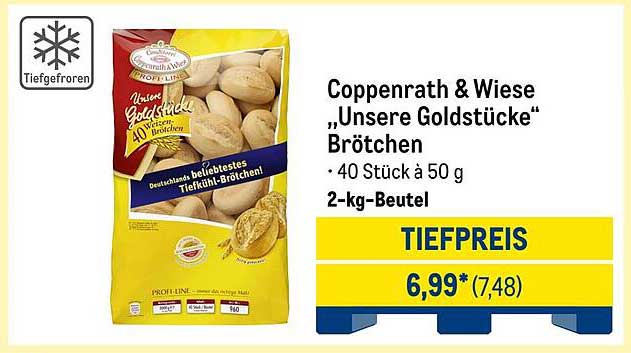 Coppenrath & Wiese „Unsere Goldstücke“ Brötchen 40 Stück à 50 g