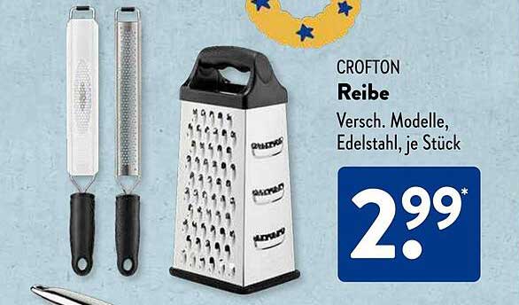 CROFTON Reibe - Versch. Modelle, Edelstahl, je Stück
