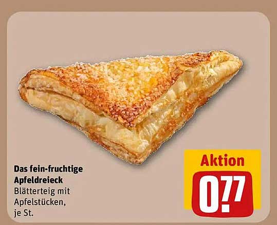 Das fein-fruchtige Apfeldreieck - Blätterteig mit Apfelstücken, je St.