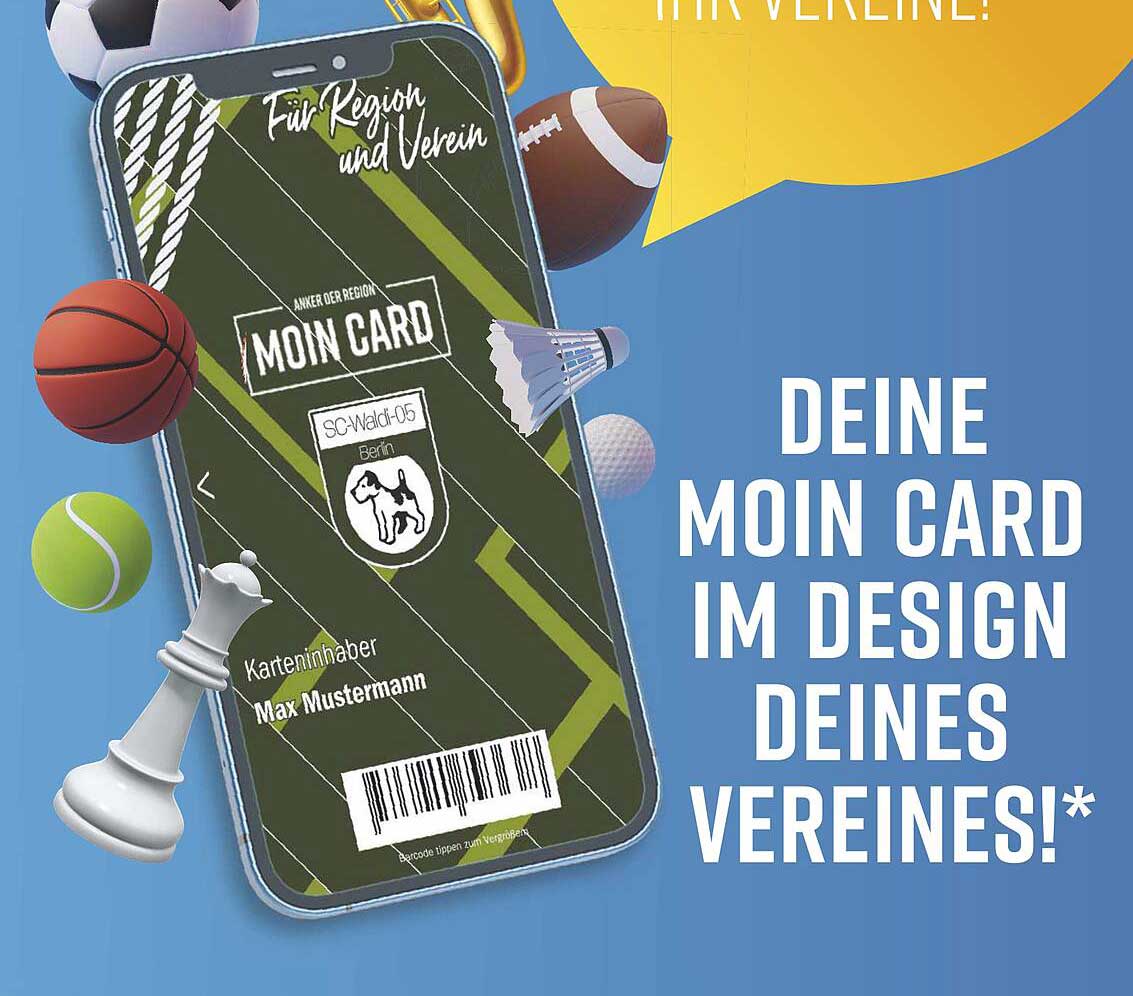 Deine Moin Card im Design deines Vereins!