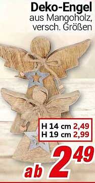 Deko-Engel aus Mangoholz, verschieden Größen