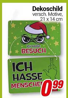 Dekoschild verschiedene Motive, 21 x 14 cm