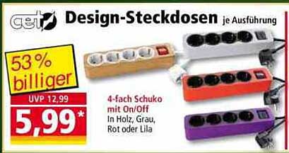 Design-Steckdosen je Ausführung
