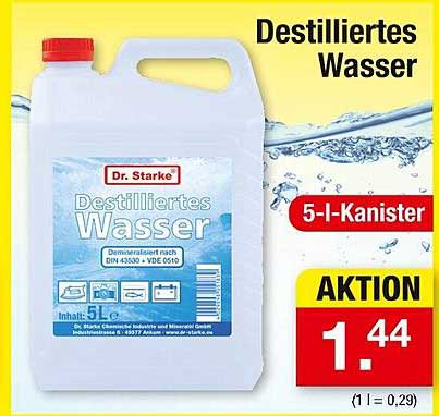 Destilliertes Wasser 5-Liter-Kanister von Dr. Starke