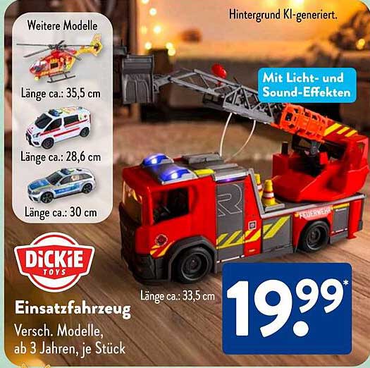 DICKIE TOYS Einsatzfahrzeug – Die Spielzeug-Highlights für kleine Feuerwehr- und Polizei-Fans