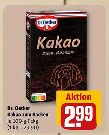 Dr. Oetker Kakao zum Backen je 100-g-Pckg.