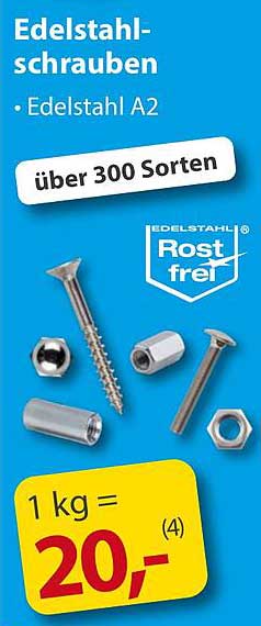Edelstahl-Schrauben - Edelstahl A2