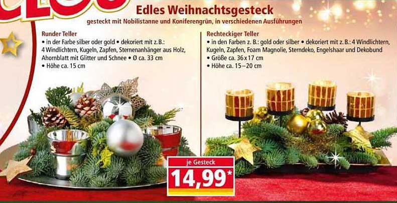 Edles Weihnachtsgesteck