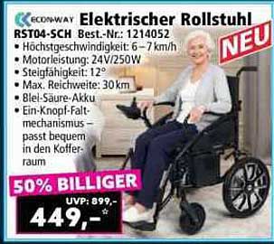 Elektrischer Rollstuhl RST04-SCH - Neu!