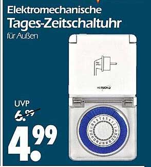 Elektromechanische Tages-Zeitschaltuhr für Außen