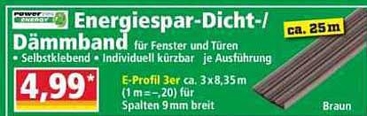 Energiespar-Dicht-/Dämmband für Fenster und Türen