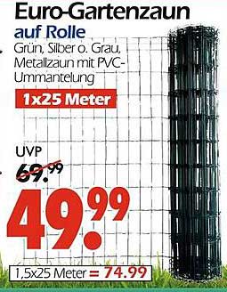 Euro-Gartenzaun auf Rolle 1x25 Meter