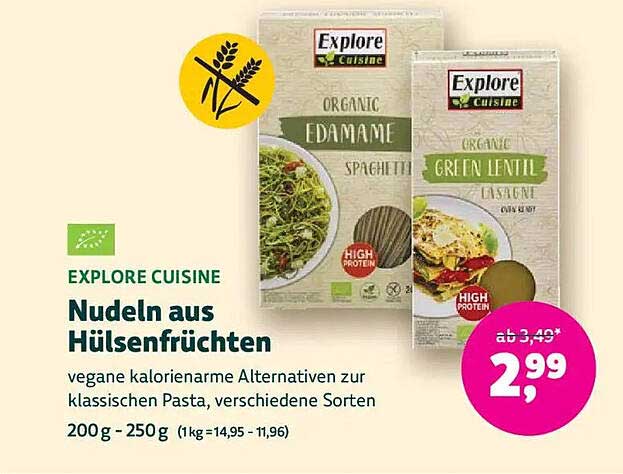 Explore Cuisine Nudeln aus Hülsenfrüchten