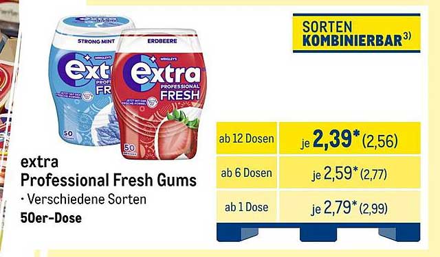 extra Professional Fresh Gums - Verschiedene Sorten