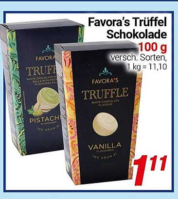 Favora's Trüffel Schokolade 100 g - verschiedene Sorten
