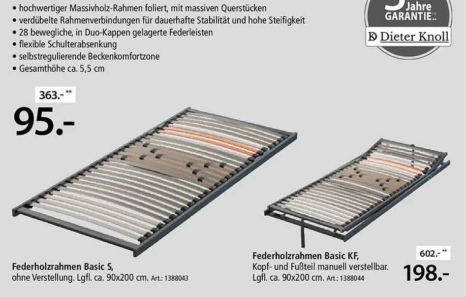 Federholzrahmen Basic S – jetzt für nur 95,- €