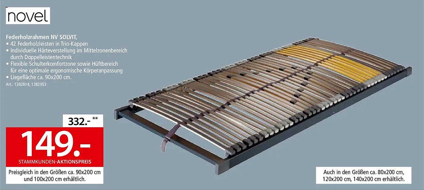 Federholzrahmen NV SOLVIT - Komfort für jede Nacht