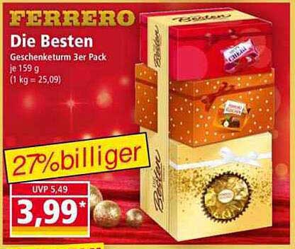 Ferrero Die Besten Geschenketurm 3er Pack 159 g