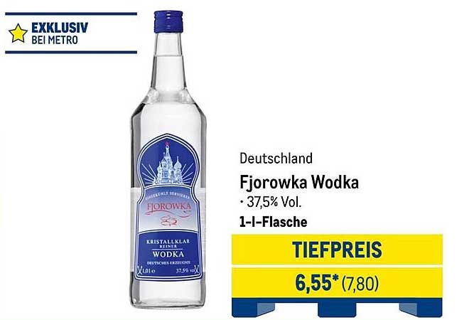 Fjorowka Wodka - 1-Liter-Flasche, 37,5% Vol.