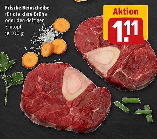 Frische Beinscheibe für die klare Brühe oder den deftigen Eintopf, je 100 g