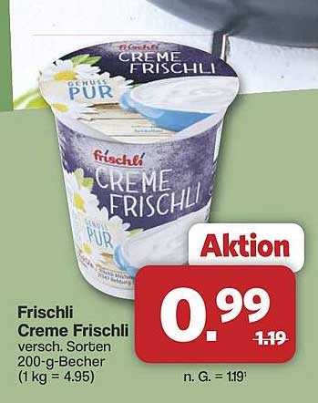 Frischli Creme Frischli 200g Becher - Aktion