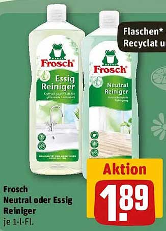 Frosch Neutral oder Essig Reiniger je 1-L-Fl.