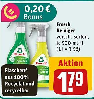 Frosch Reiniger – verschiedene Sorten, je 500-ml-Flasche