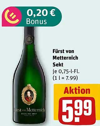 Fürst von Metternich Sekt, je 0,75-l-Fl.