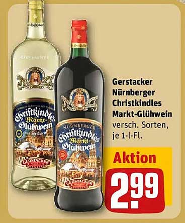 Gerstacker Nürnberger Christkindles Markt-Glühwein, 1-Liter-Flasche