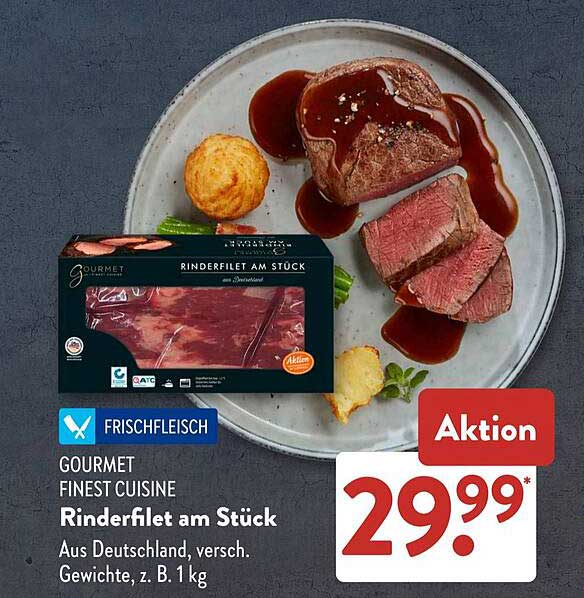 GOURMET FINEST CUISINE Rinderfilet am Stück