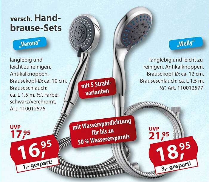 Handbrause-Set "Verona" und "Welly"