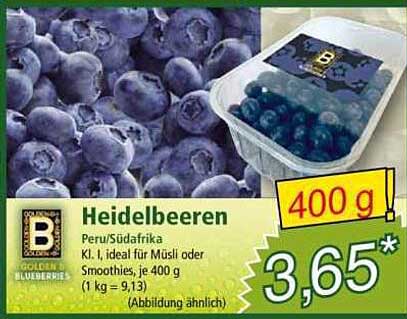 Heidelbeeren 400 g - ideal für Müslis oder Smoothies
